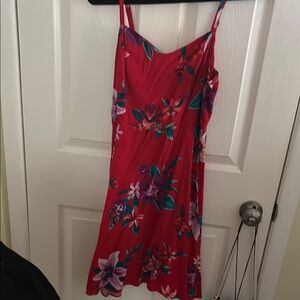 Floral Red Dress